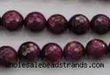 CTE474 15.5 inches 12mm faceted round red tiger eye beads wholesale