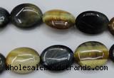 CTE570 15.5 inches 13*17mm oval golden & blue tiger eye beads