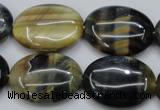 CTE572 15.5 inches 18*25mm oval golden & blue tiger eye beads