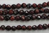 CTE701 15.5 inches 6mm faceted round red tiger eye beads