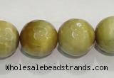 CTE906 15.5 inches 16mm faceted round golden tiger eye beads