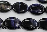 CTE953 15.5 inches 13*18mm oval dyed blue tiger eye beads wholesale