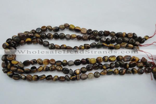 CTE96 15.5 inches 6*9mm nuggets yellow tiger eye beads wholesale