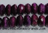 CTE982 15.5 inches 8*12mm faceted rondelle dyed red tiger eye beads