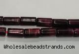 CTE987 15.5 inches 6*10mm tube dyed red tiger eye beads wholesale