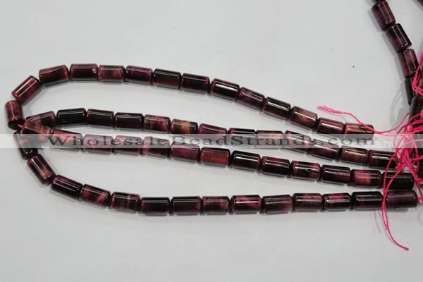 CTE989 15.5 inches 8*14mm tube dyed red tiger eye beads wholesale