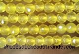 CTG1002 15.5 inches 2mm faceted round tiny yellow agate beads