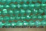 CTG1007 15.5 inches 2mm faceted round tiny green agate beads