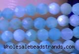 CTG1050 15.5 inches 2mm faceted round tiny amazonite beads