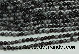 CTG106 15.5 inches 2mm round tiny snowflake obsidian beads wholesale