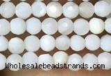 CTG1088 15.5 inches 2mm faceted round tiny mother of pearl beads