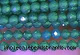 CTG1097 15.5 inches 2mm faceted round tiny quartz glass beads