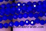 CTG1100 15.5 inches 2mm faceted round tiny quartz glass beads