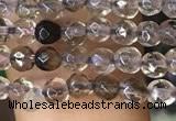 CTG1127 15.5 inches 3mm faceted round tiny smoky quartz beads