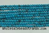 CTG114 15.5 inches 2mm round tiny blue turquoise beads wholesale