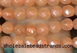 CTG1151 15.5 inches 3mm faceted round tiny red aventurine beads