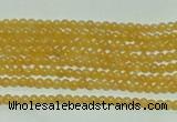 CTG118 15.5 inches 2mm round tiny yellow jade beads wholesale