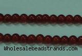 CTG12 15.5 inch 3mm round A grade tiny red agate beads wholesale