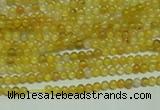 CTG121 15.5 inches 2mm round tiny yellow agate beads wholesale