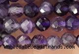 CTG1344 15.5 inches 4mm faceted round amethyst gemstone beads