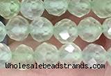 CTG1349 15.5 inches 5mm faceted round prehnite beads wholesale