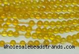 CTG141 15.5 inches 3mm round tiny yellow agate beads wholesale