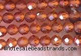 CTG1438 15.5 inches 2mm faceted round orange garnet beads wholesale