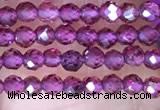 CTG1439 15.5 inches 2mm faceted round garnet beads wholesale