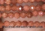 CTG1451 15.5 inches 2mm faceted round goldstone beads wholesale