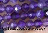 CTG1484 15.5 inches 3mm faceted round amethyst gemstone beads