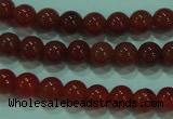 CTG15 15.5 inch 4mm round B grade tiny red agate beads wholesale