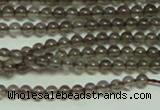 CTG150 15.5 inches 3mm round tiny smoky quartz beads wholesale