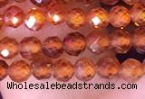 CTG1512 15.5 inches 3mm faceted round garnet beads wholesale