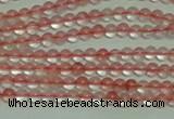 CTG154 15.5 inches 3mm round tiny cherry quartz beads wholesale