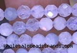 CTG1604 15.5 inches 3.5mm faceted round tiny aquamarine beads