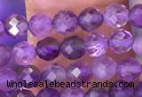 CTG1623 15.5 inches 3mm faceted round tiny amethyst beads