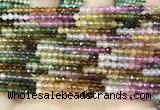 CTG1675 15.5 inches 3mm faceted round tourmaline gemstone beads