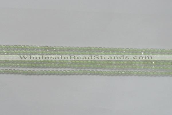 CTG204 15.5 inches 3mm faceted round tiny prehnite gemstone beads