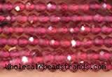 CTG2117 15 inches 2mm faceted round tiny quartz glass beads