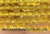 CTG2120 15 inches 2mm,3mm faceted round yellow agate gemstone beads