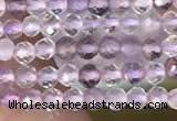 CTG2127 15 inches 2mm,3mm faceted round purple fluorite gemstone beads