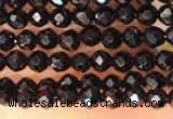 CTG2144 15 inches 2mm,3mm faceted round black spinel beads