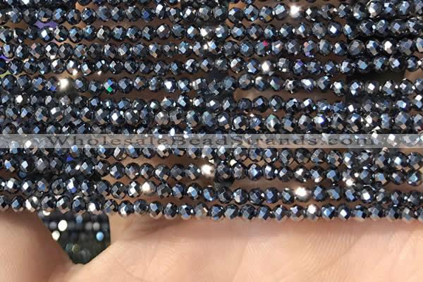 CTG2147 15 inches 2mm,3mm & 4mm faceted round terahertz gemstone beads