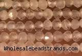 CTG2156 15 inches 2mm,3mm faceted round white moonstone beads