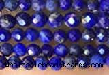 CTG2159 15 inches 2mm,3mm faceted round lapis lazuli beads