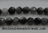 CTG216 15.5 inches 3mm faceted round tiny eagle eye jasper beads