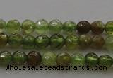 CTG219 15.5 inches 3mm faceted round tiny green garnet beads