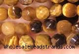 CTG2222 15 inches 2mm,3mm faceted round yellow tiger eye beads