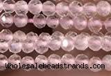 CTG2248 15 inches 2mm faceted round rose quartz beads