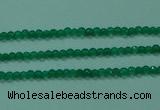 CTG28 15.5 inches 2mm faceted round green agate beads wholesale